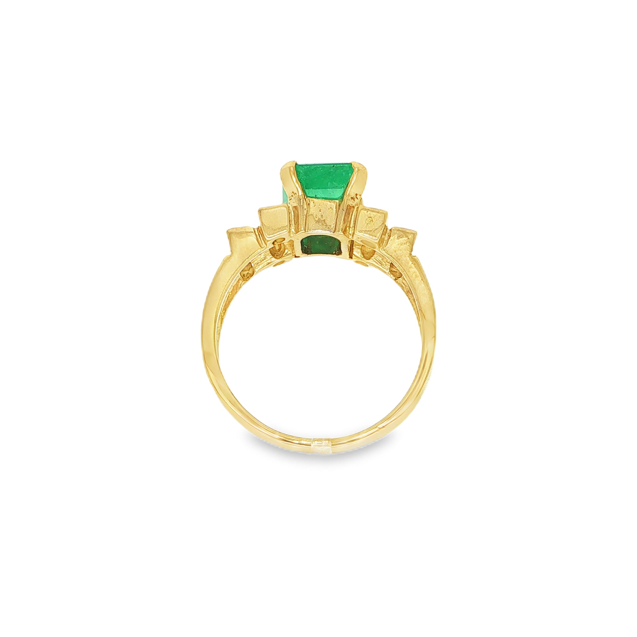 ANILLO CON ESMERALDA Y DIAMANTES
