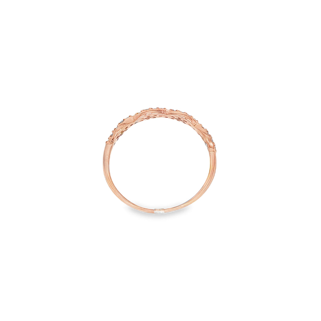 ANILLO ORO ROSA CON CIRCONITAS