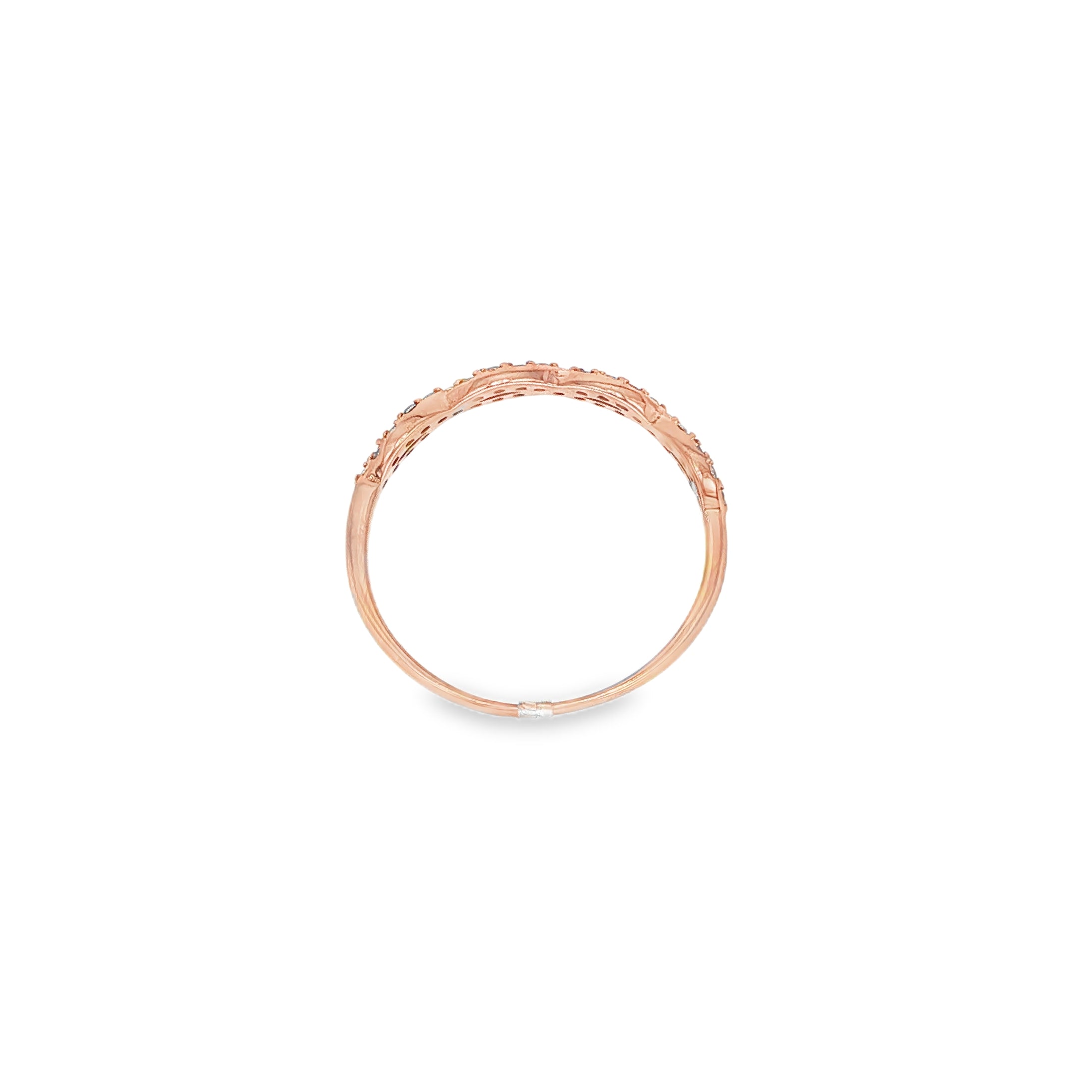 ANILLO ORO ROSA CON CIRCONITAS