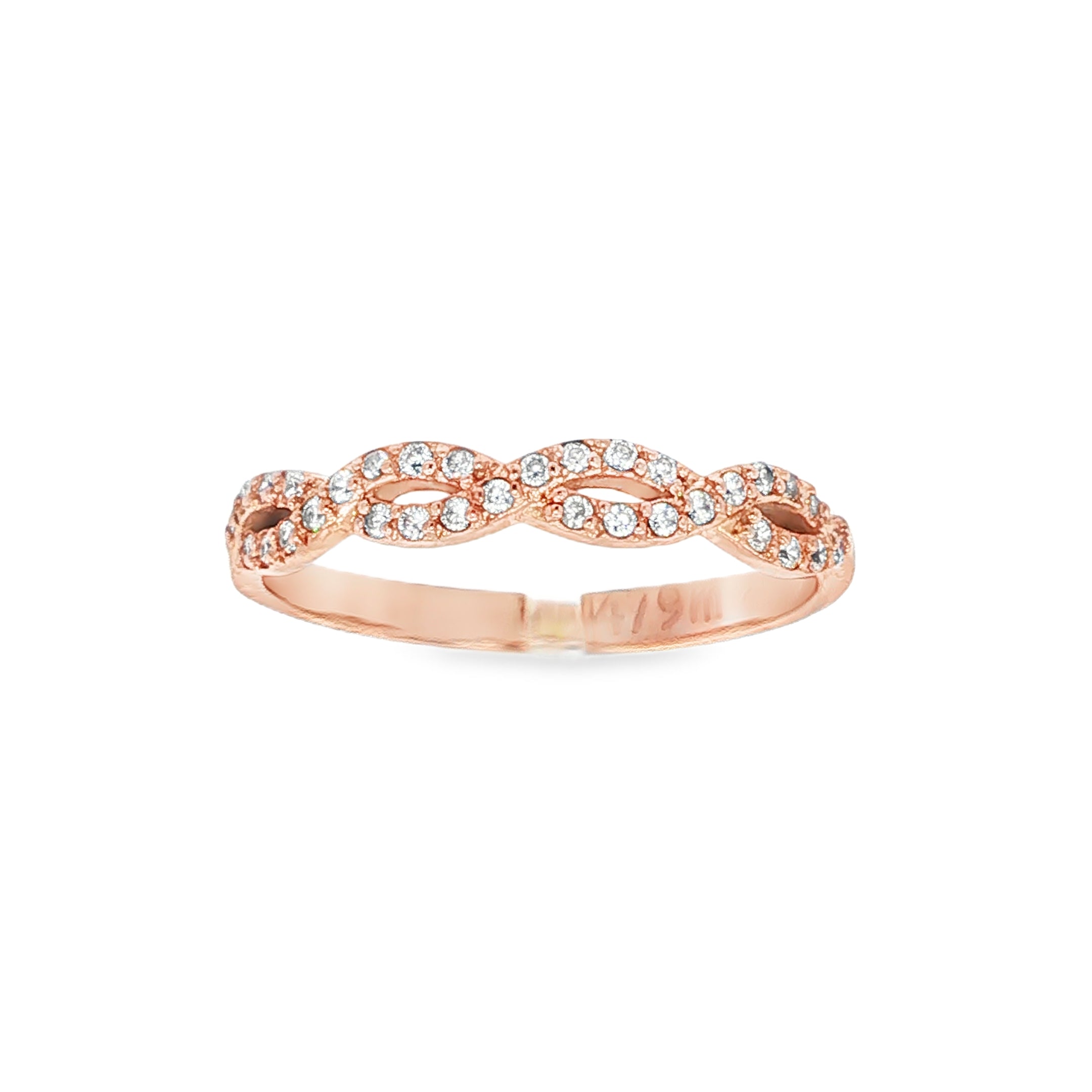 ANILLO ORO ROSA CON CIRCONITAS