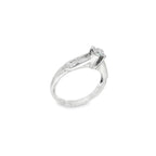 SOLITARIO DE ORO BLANCO CON DIAMANTE