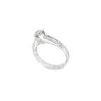SOLITARIO DE ORO BLANCO CON DIAMANTE