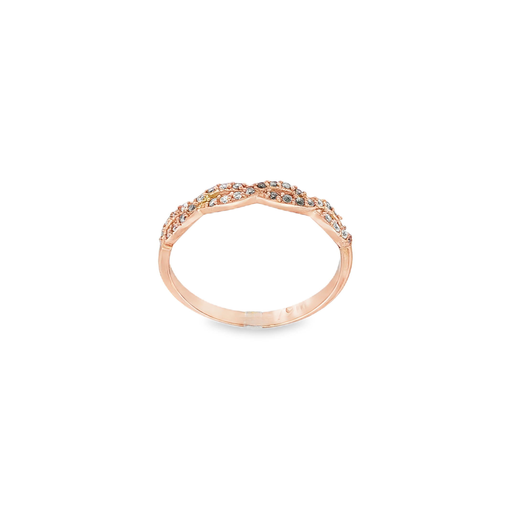 ANILLO ORO ROSA CON CIRCONITAS