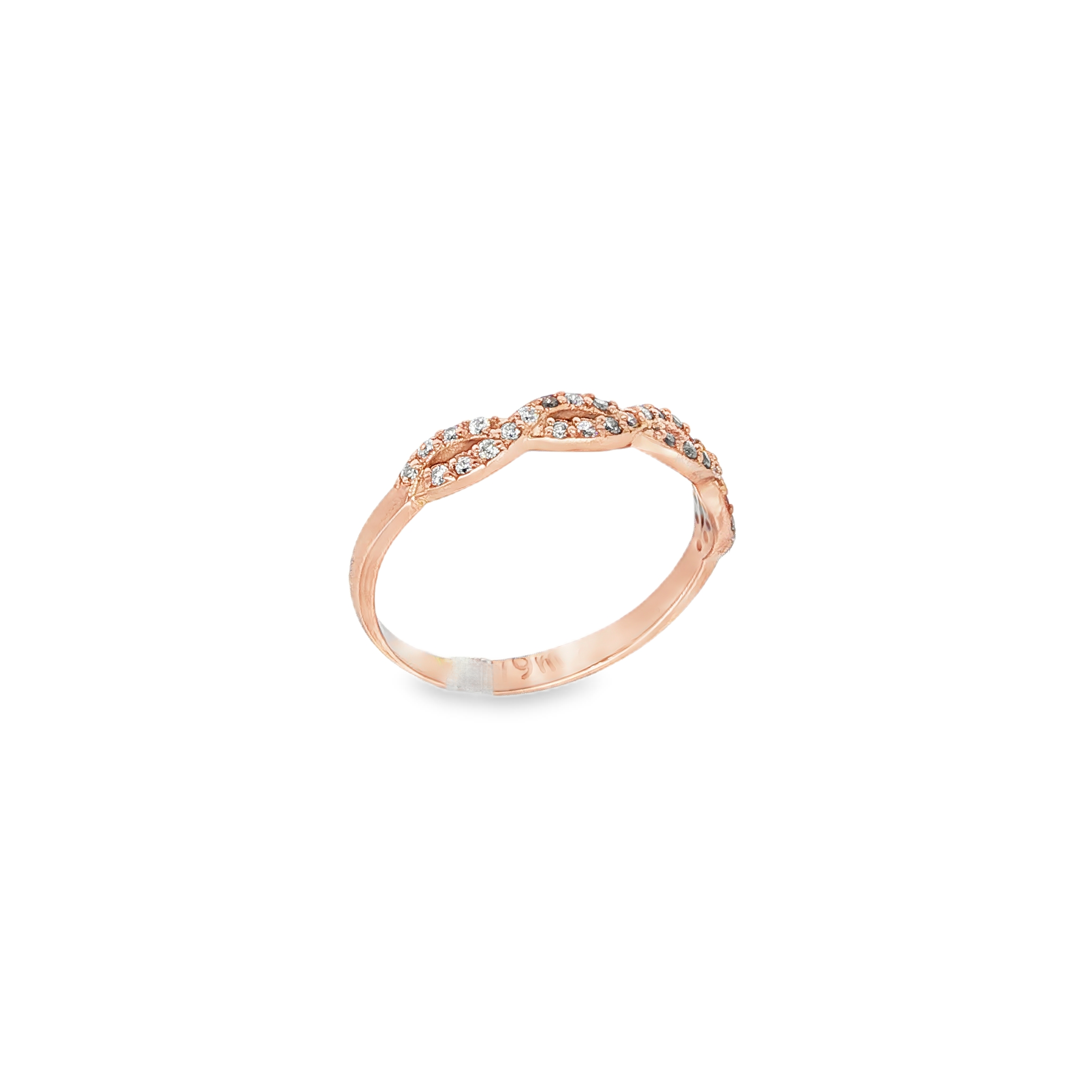 ANILLO ORO ROSA CON CIRCONITAS