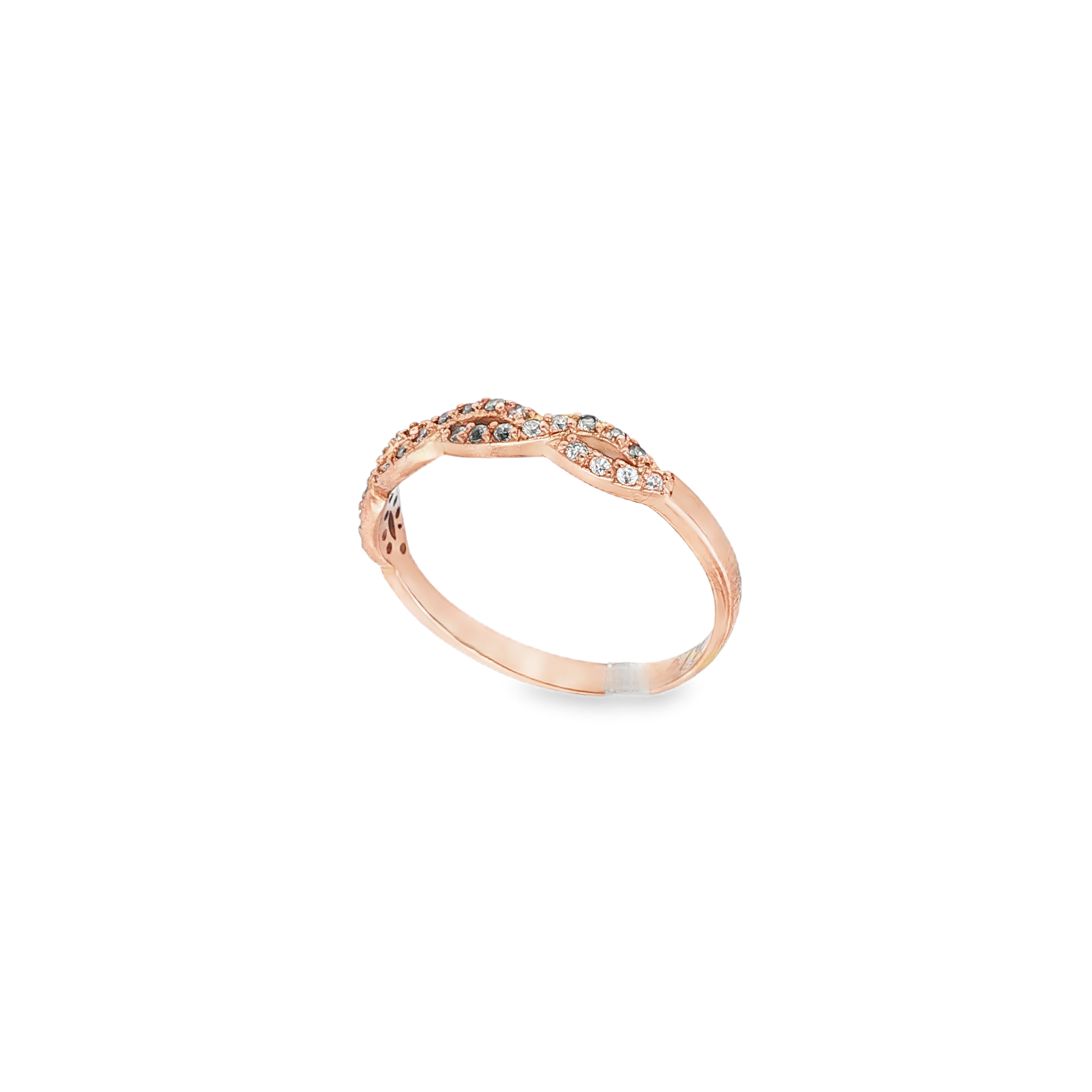 ANILLO ORO ROSA CON CIRCONITAS