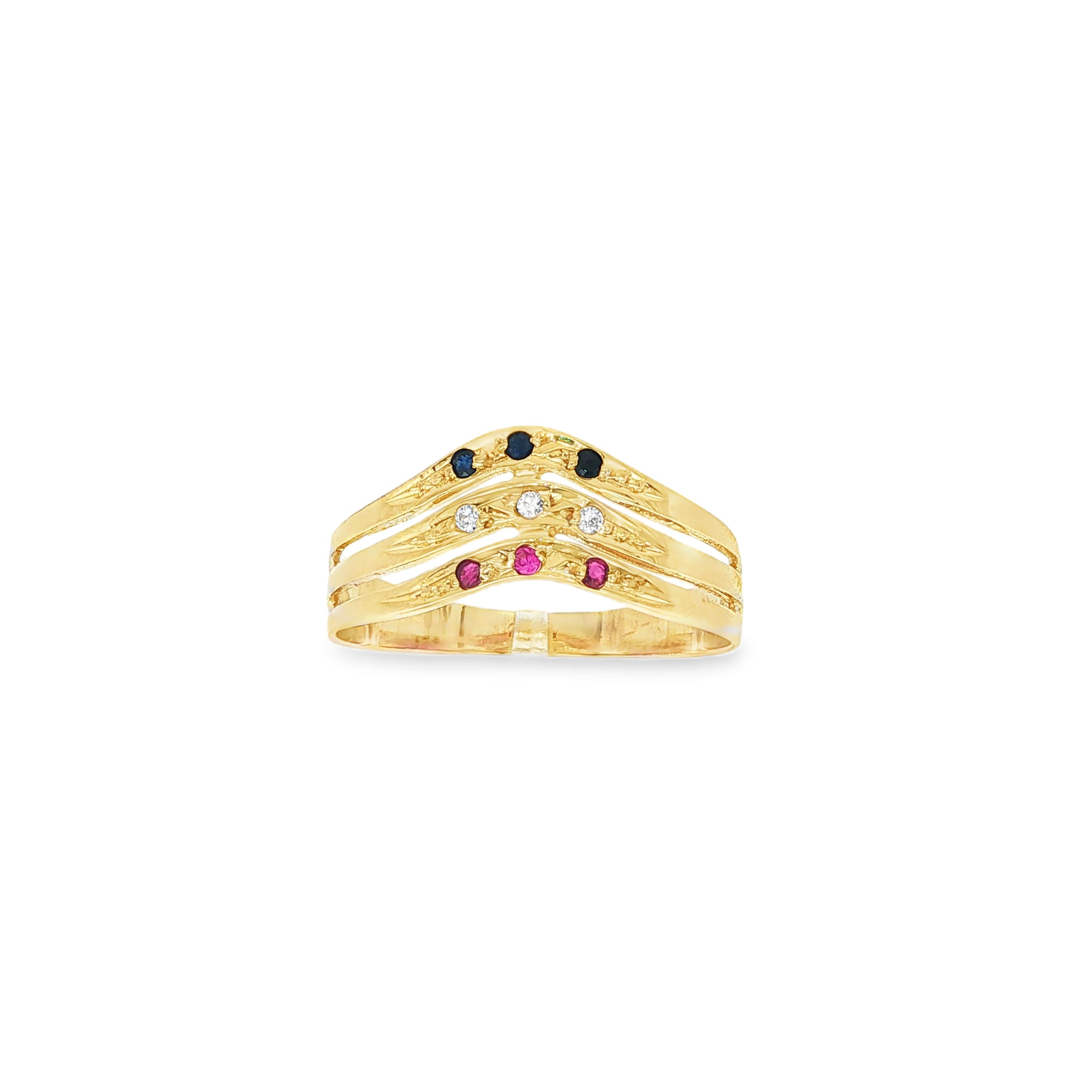 ANILLO TRIO CON CIRCONITAS