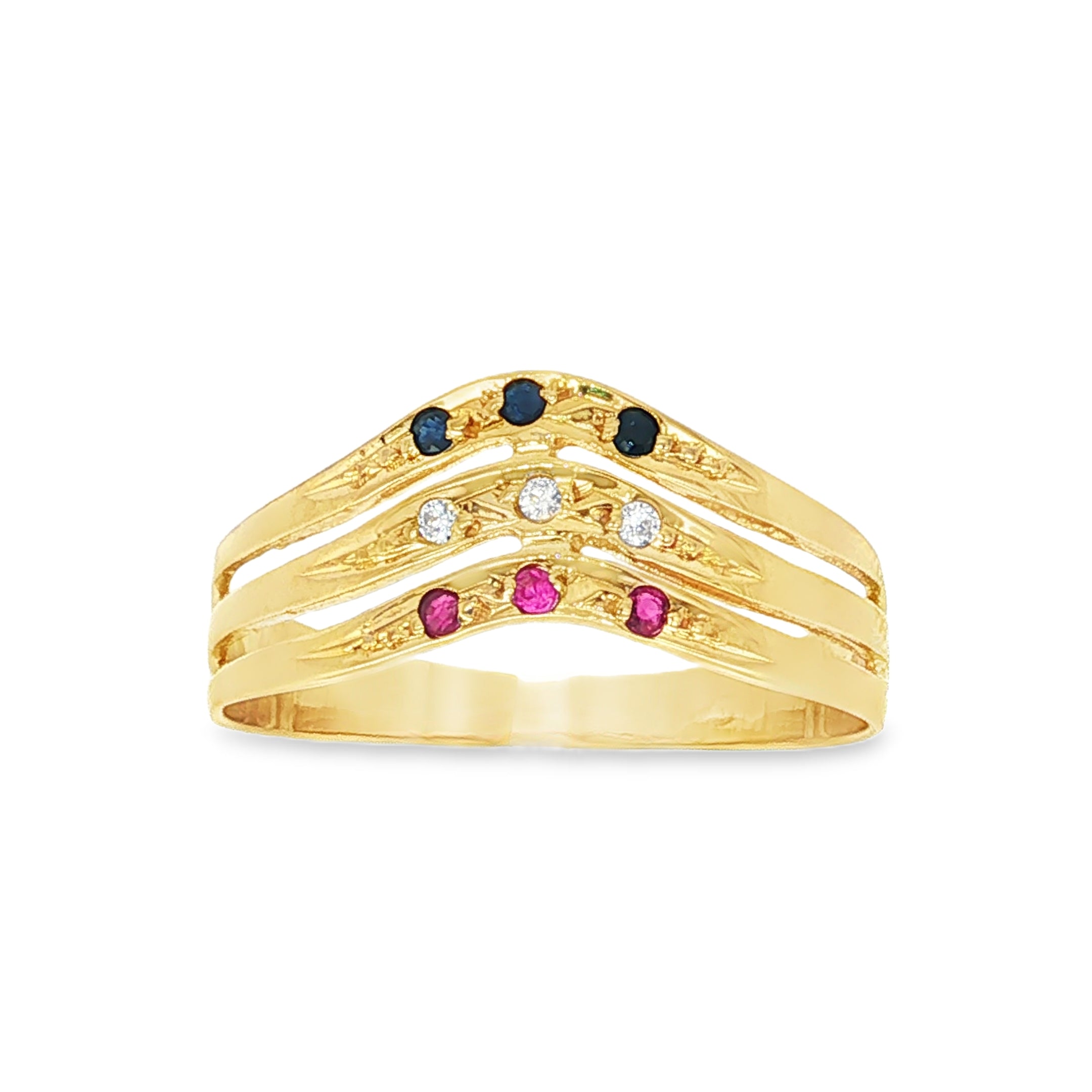 ANILLO TRIO CON CIRCONITAS