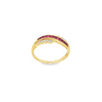 ANILLO CON DIAMANTES Y RUBIES