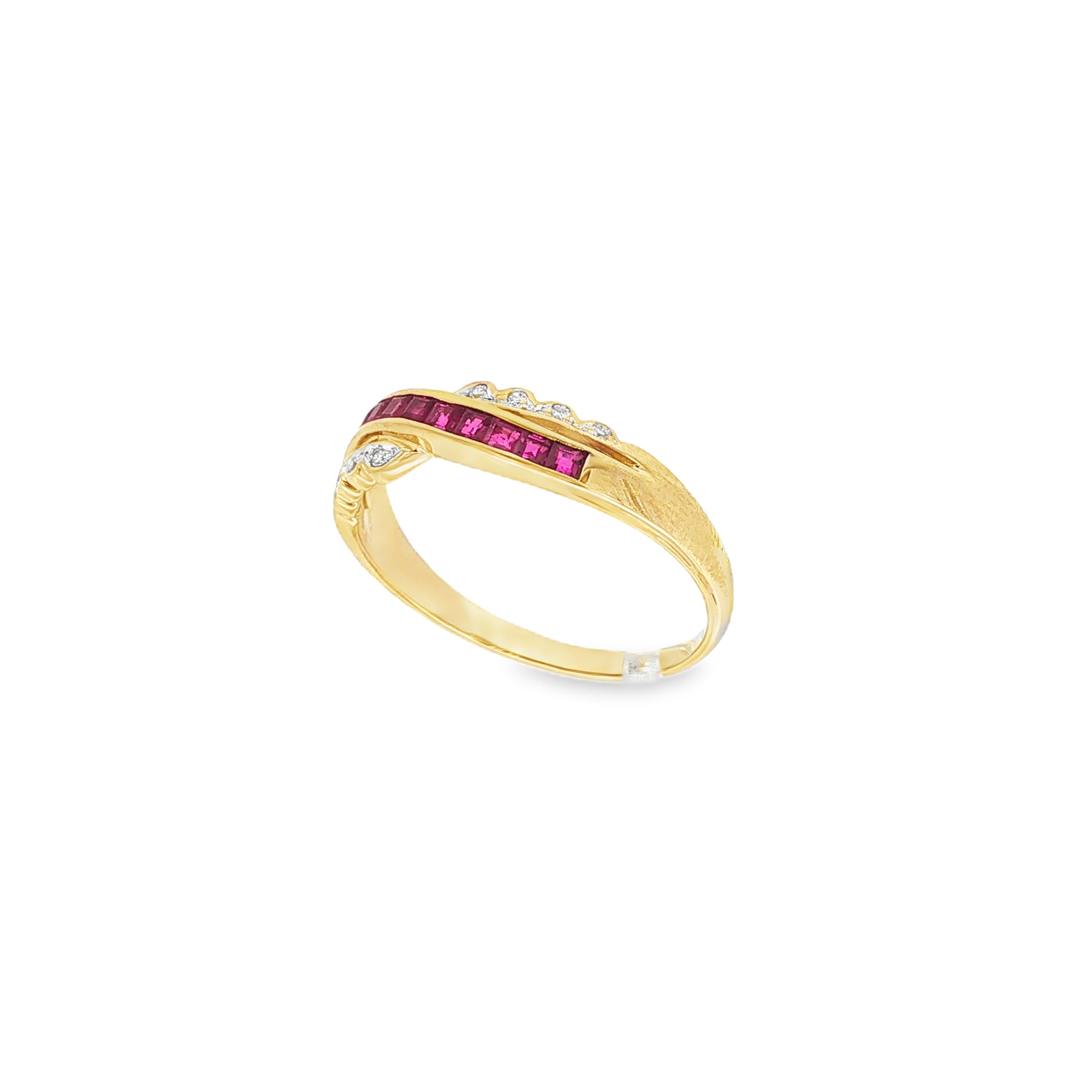 ANILLO CON DIAMANTES Y RUBIES