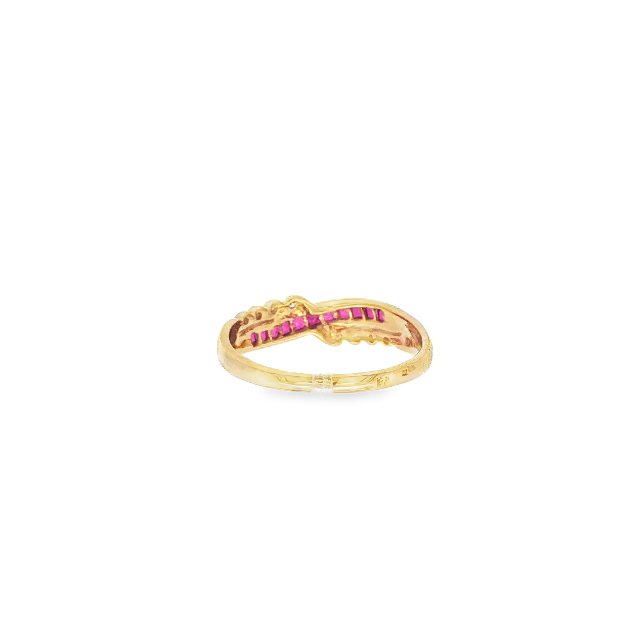 ANILLO CON DIAMANTES Y RUBIES