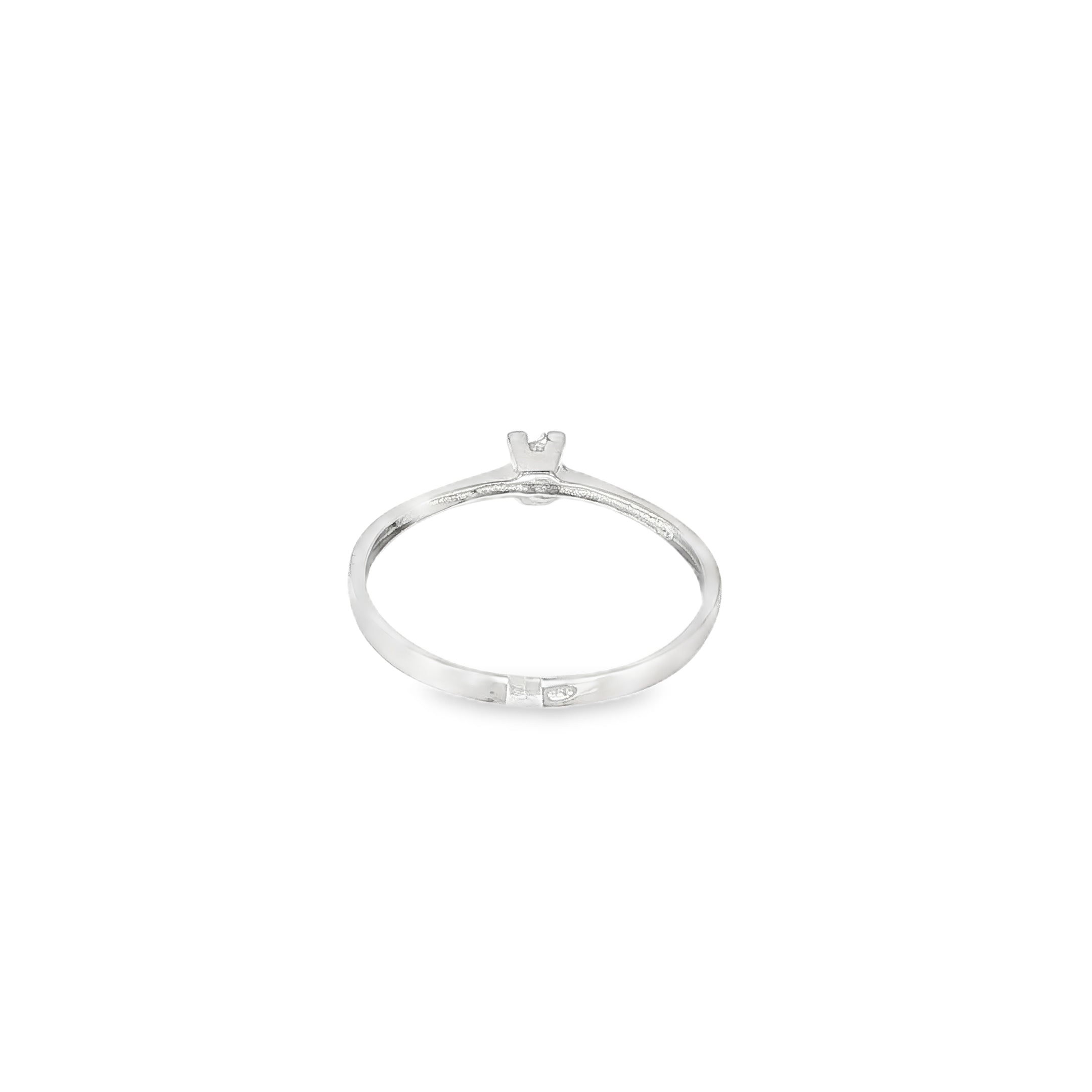 SOLITARIO DE ORO BLANCO CON DIAMANTE