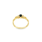 ANILLO CON ZAFIRO Y CIRCONITAS