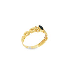 ANILLO CON ZAFIRO Y CIRCONITAS