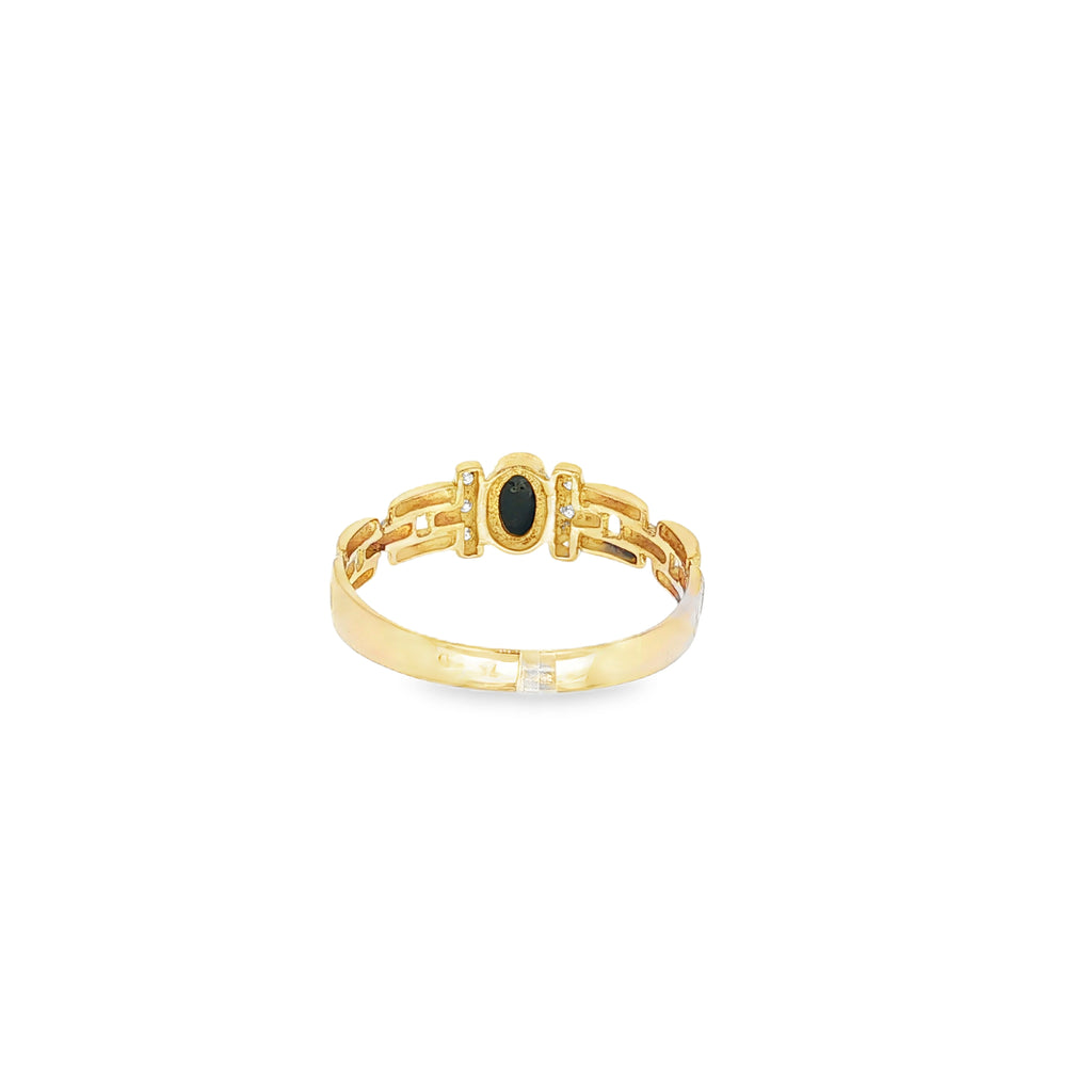 ANILLO CON ZAFIRO Y CIRCONITAS