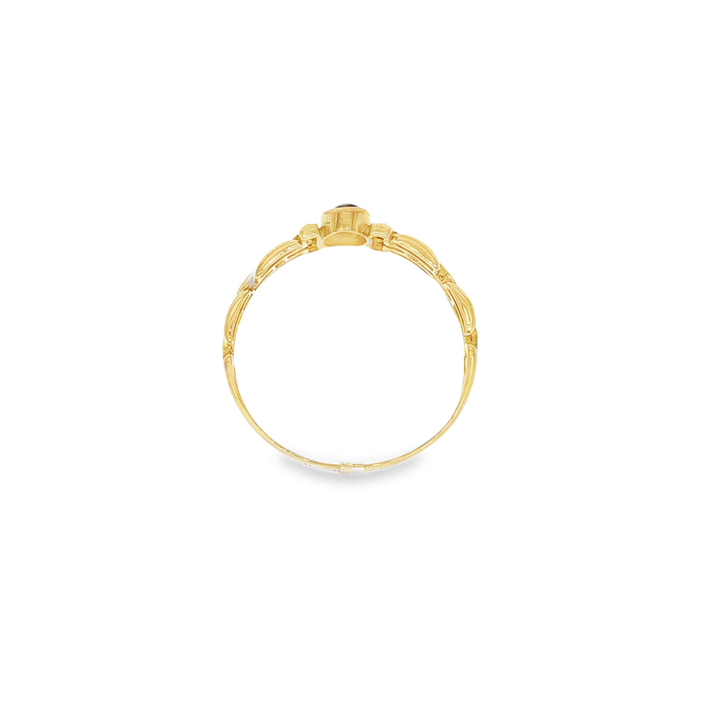 ANILLO CON ZAFIRO Y CIRCONITAS