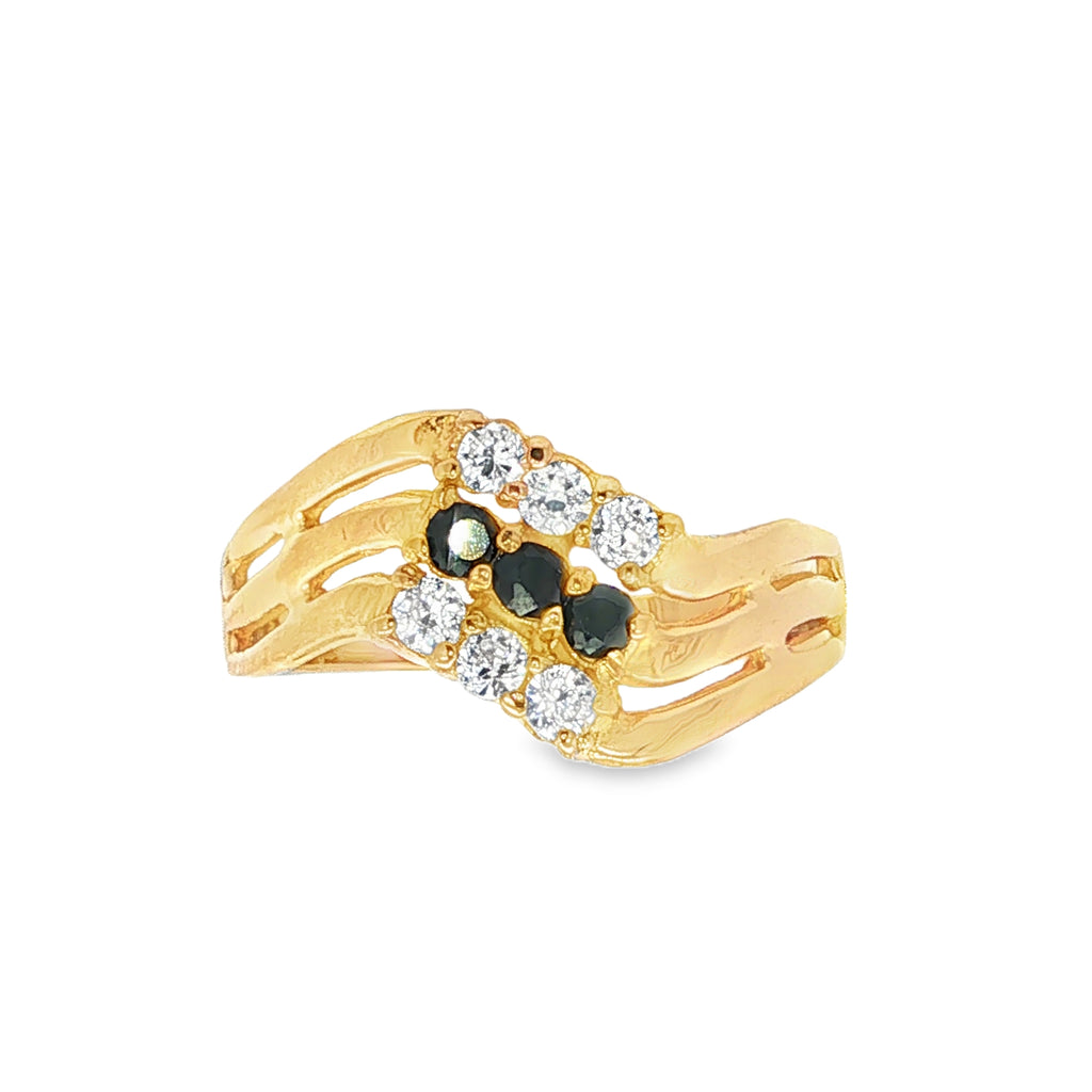 ANILLO TRIPLE CON CIRCONITAS