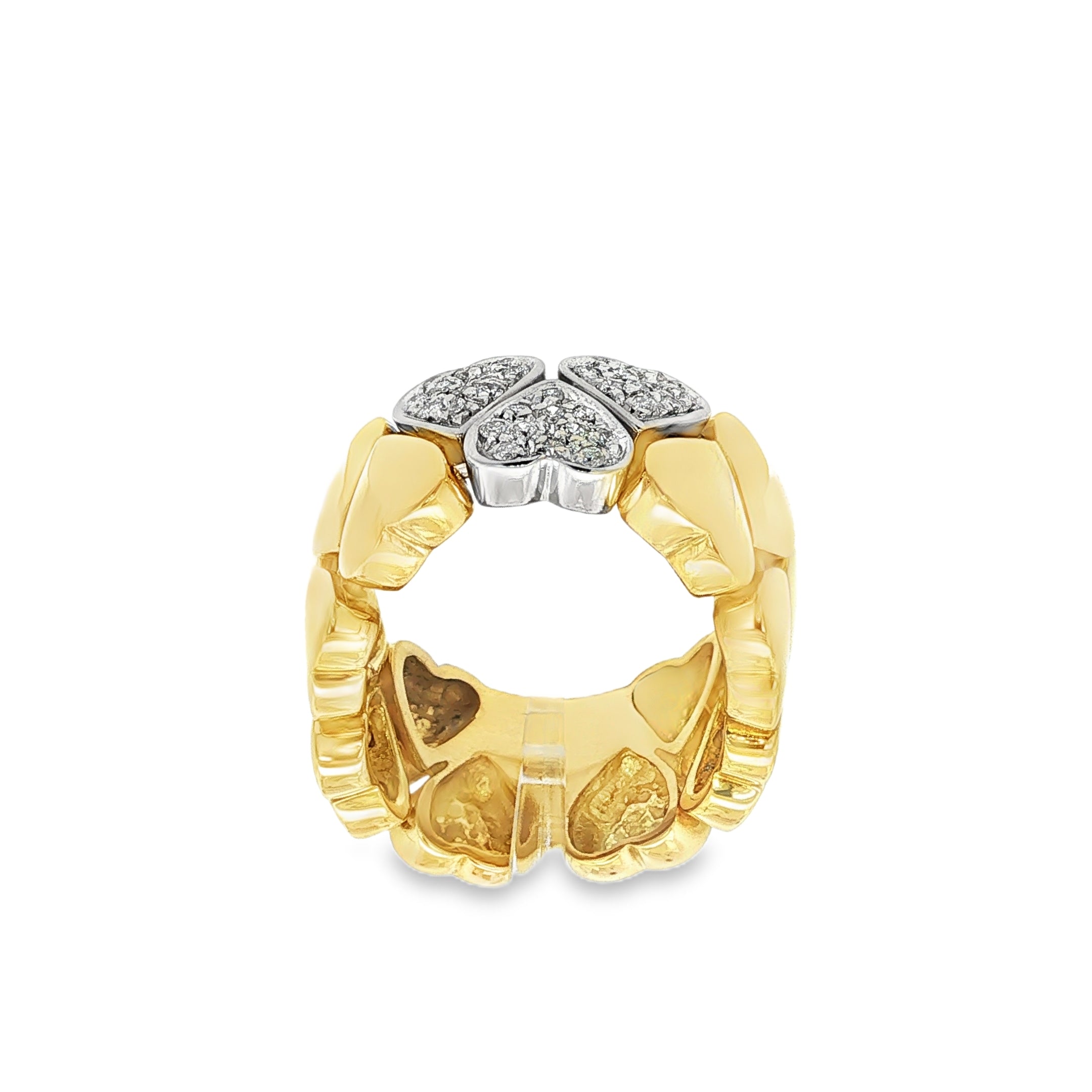 ANILLO CORAZONES CON DIAMANTES