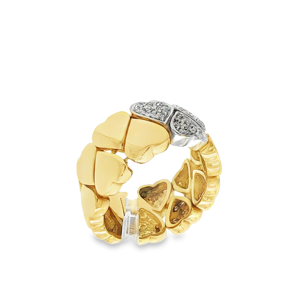 ANILLO CORAZONES CON DIAMANTES