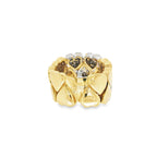 ANILLO CORAZONES CON DIAMANTES