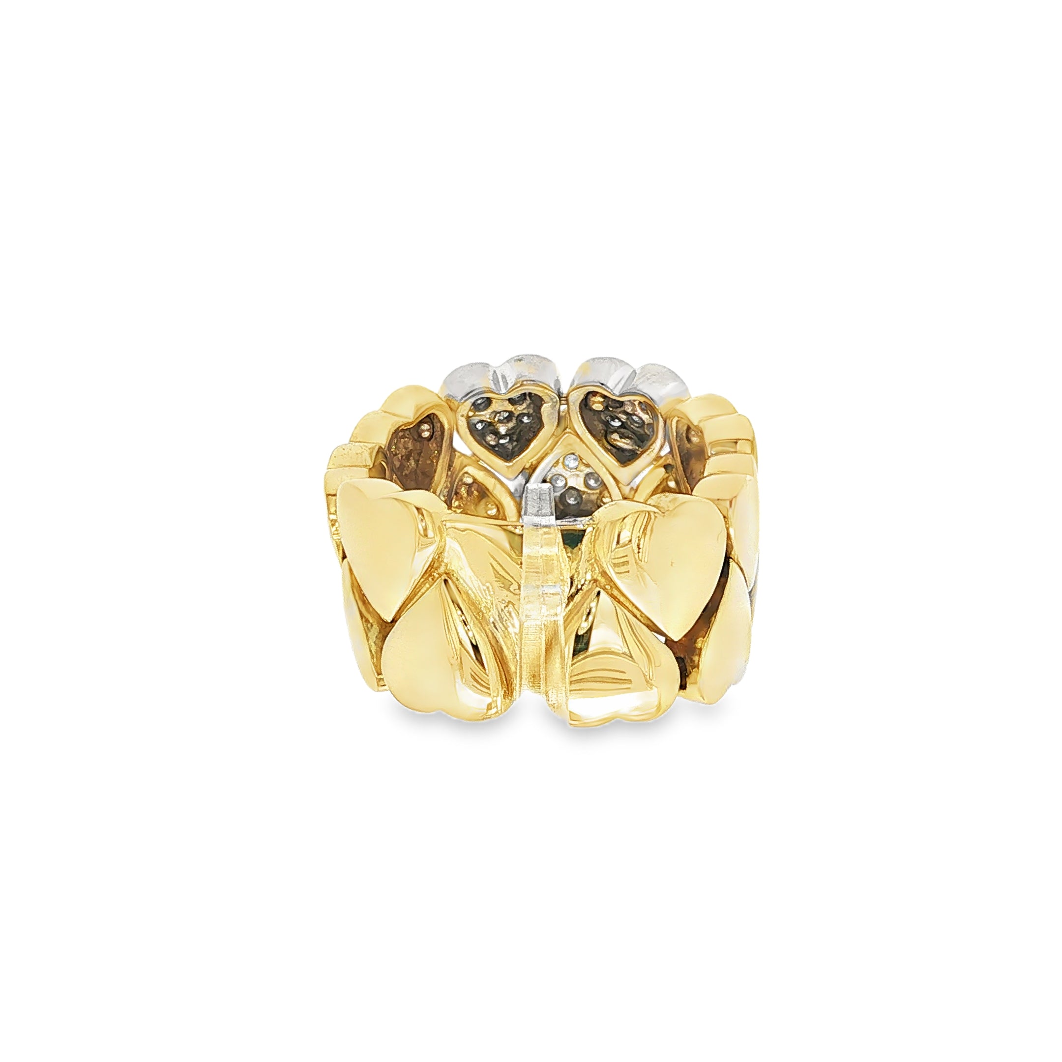 ANILLO CORAZONES CON DIAMANTES