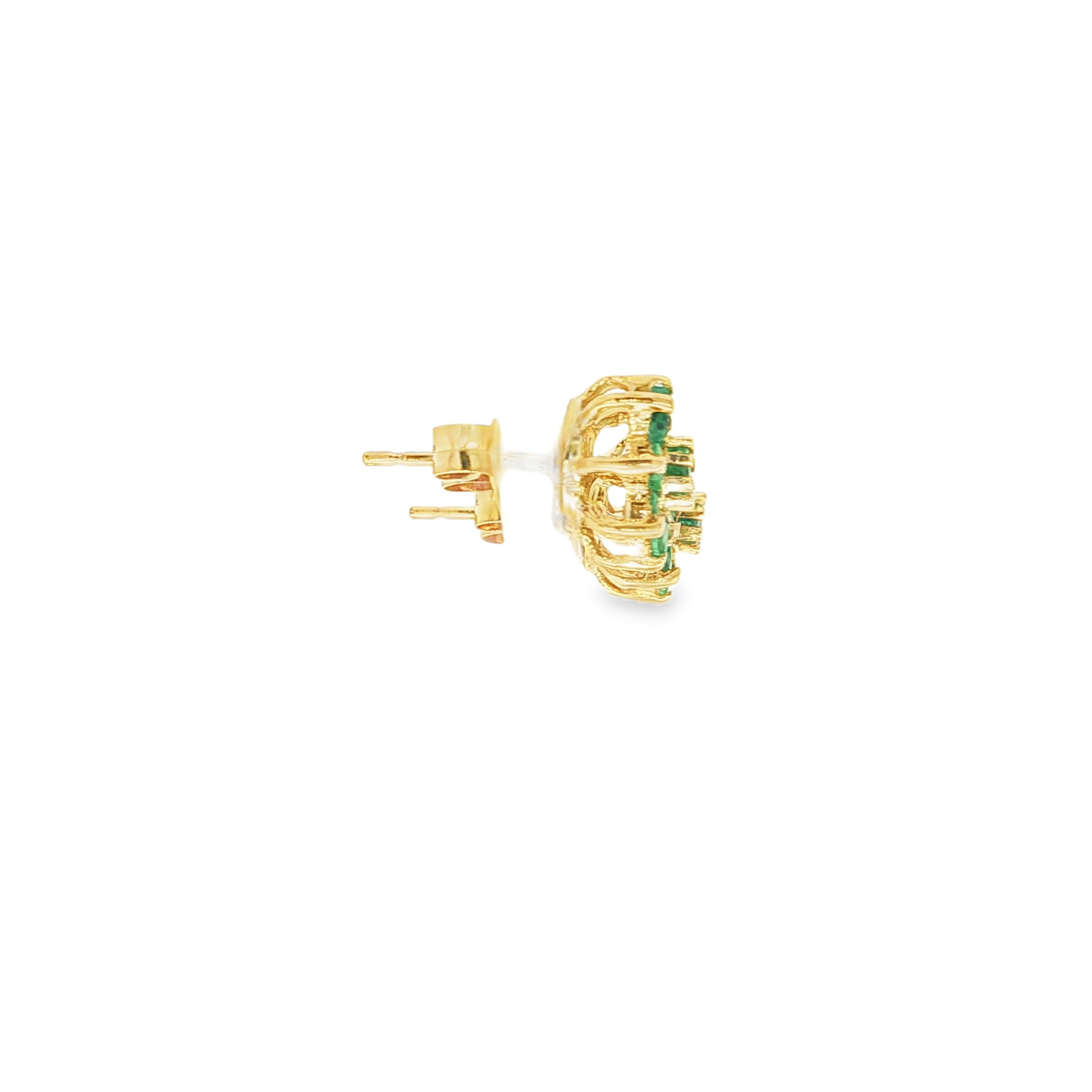 PENDIENTES FLOR CON ESMERALDAS