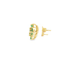 PENDIENTES FLOR CON ESMERALDAS