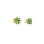PENDIENTES FLOR CON ESMERALDAS