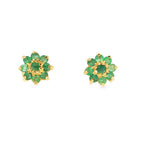 PENDIENTES FLOR CON ESMERALDAS