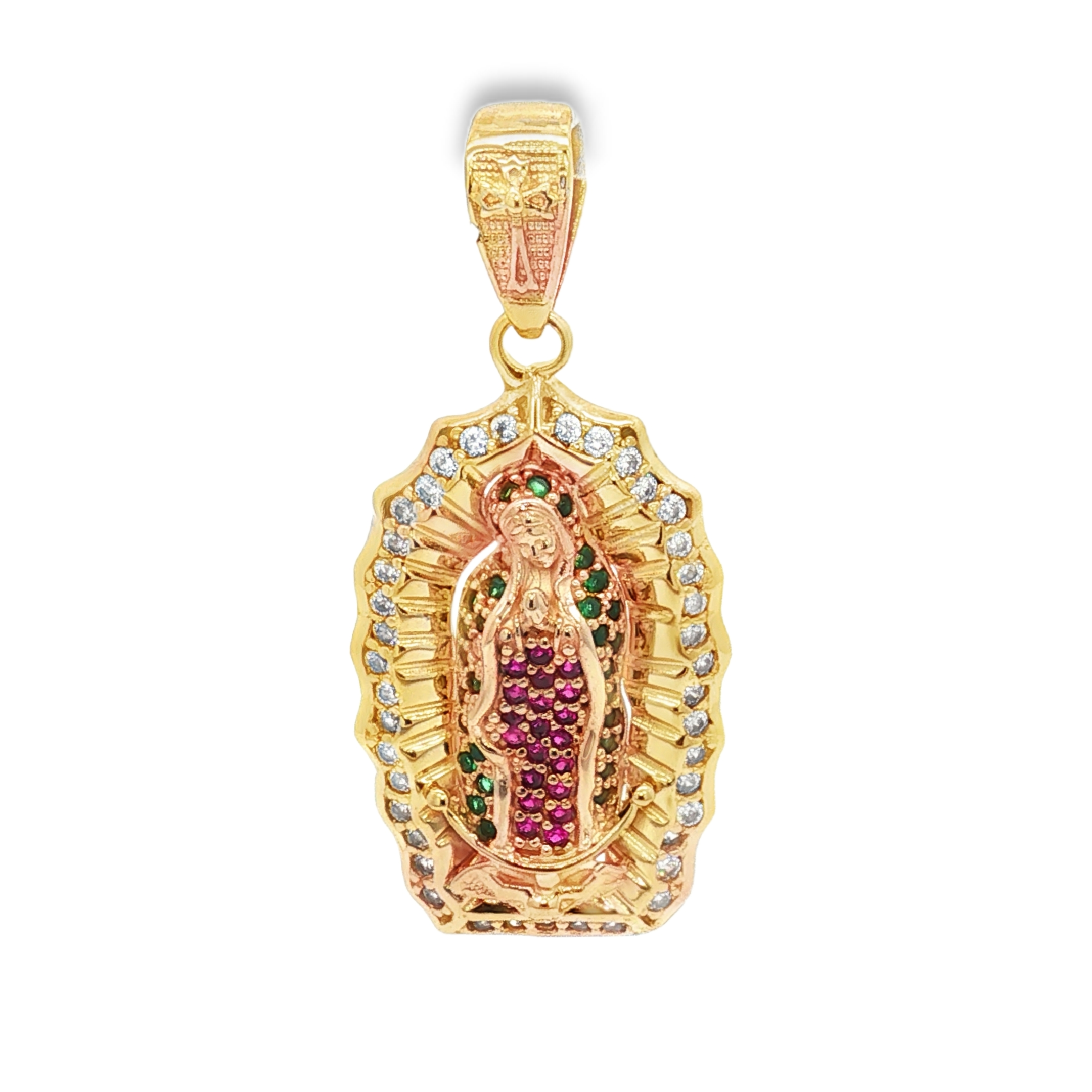 MEDALLA VIRGEN DE GUADALUPE CON CIRCONITAS