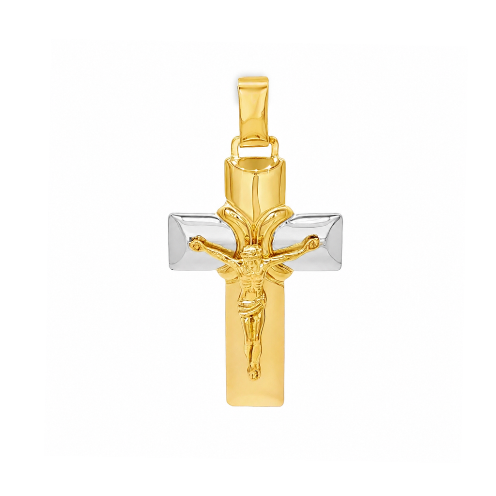CRUZ CON CRISTO BICOLOR