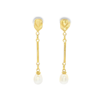 PENDIENTES LARGOS CON PERLAS