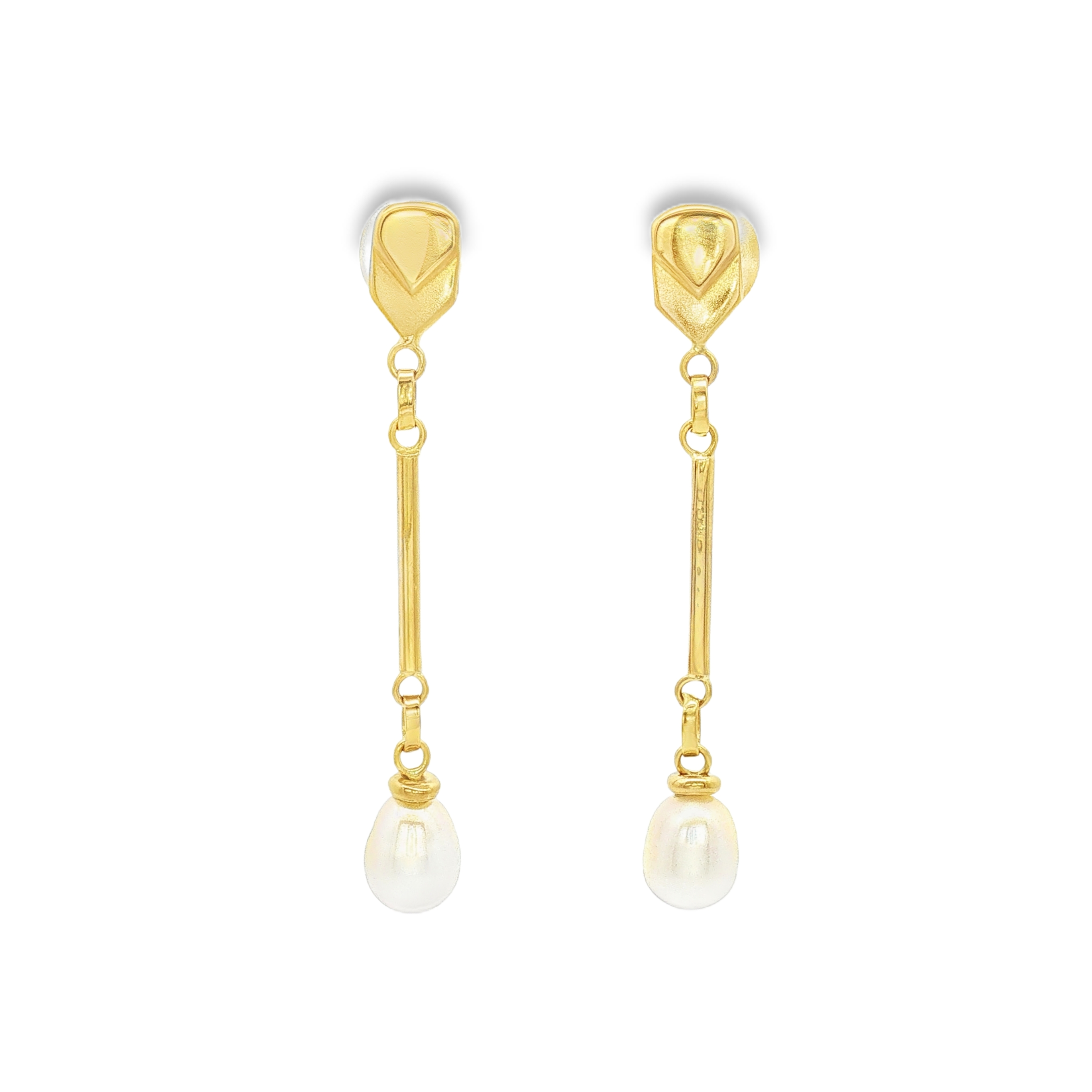 PENDIENTES LARGOS CON PERLAS