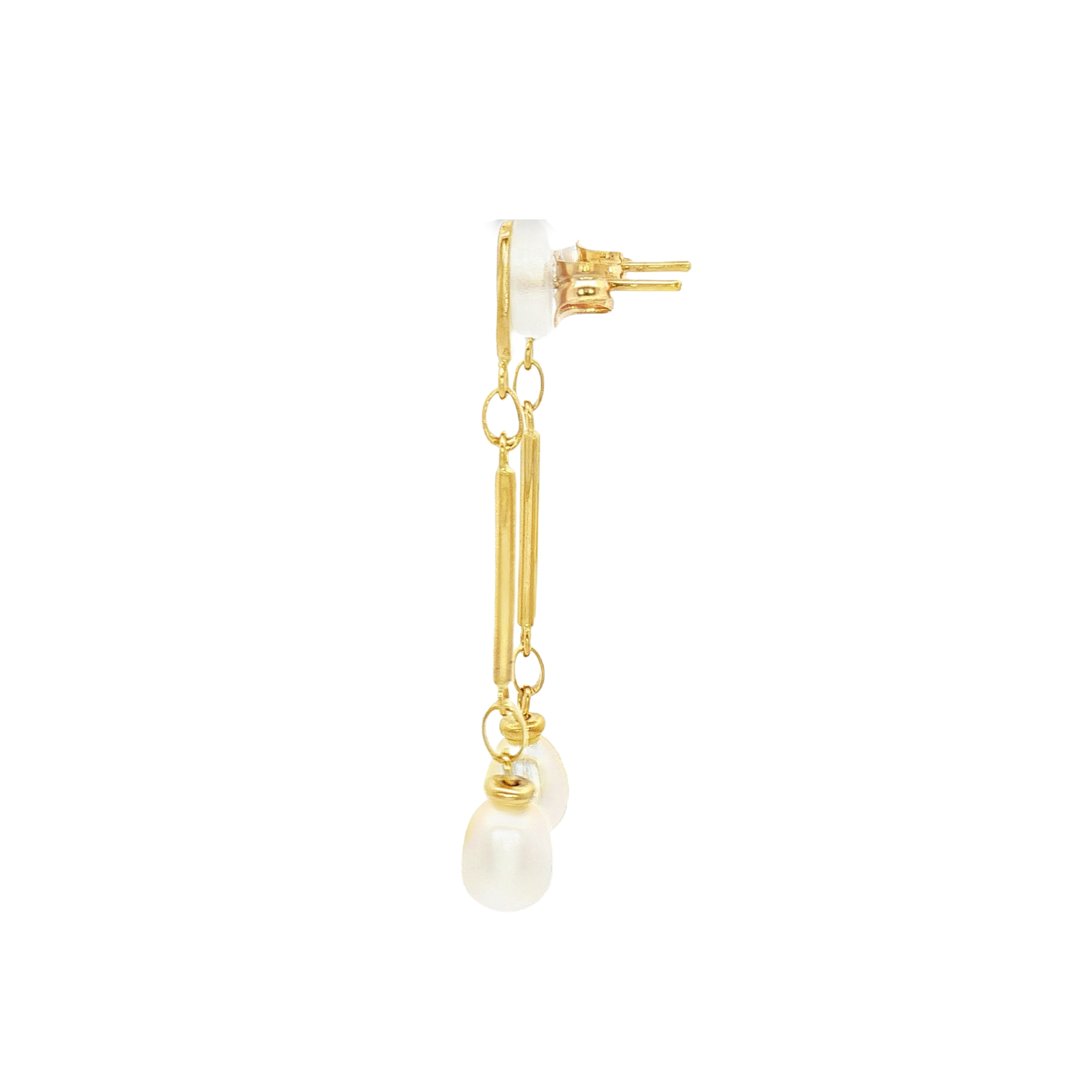 PENDIENTES LARGOS CON PERLAS