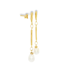 PENDIENTES LARGOS CON PERLAS
