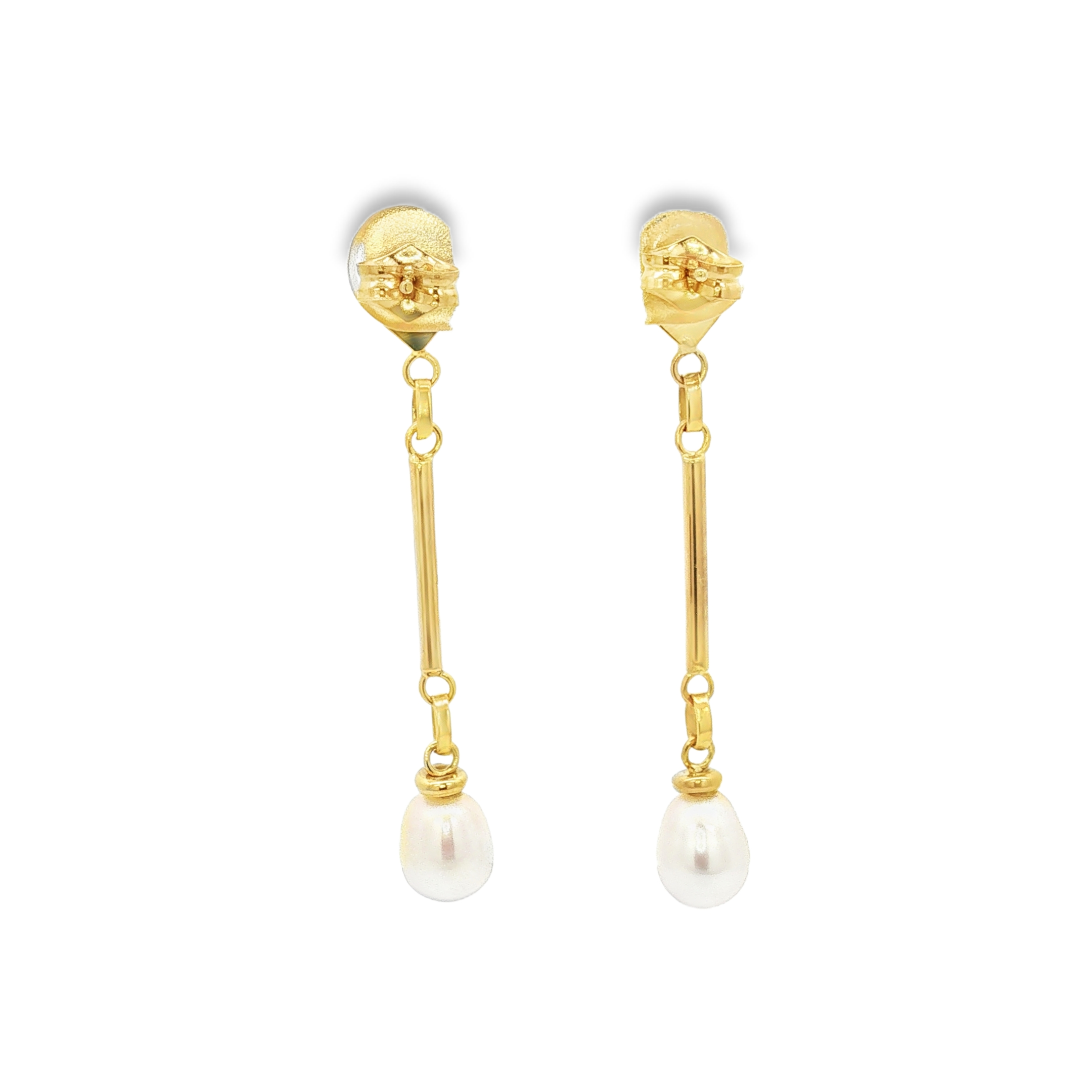 PENDIENTES LARGOS CON PERLAS