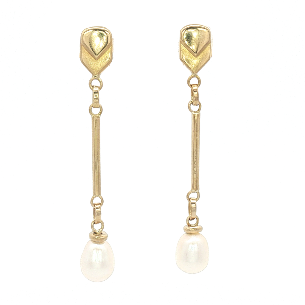PENDIENTES LARGOS CON PERLAS