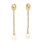 PENDIENTES LARGOS CON PERLAS