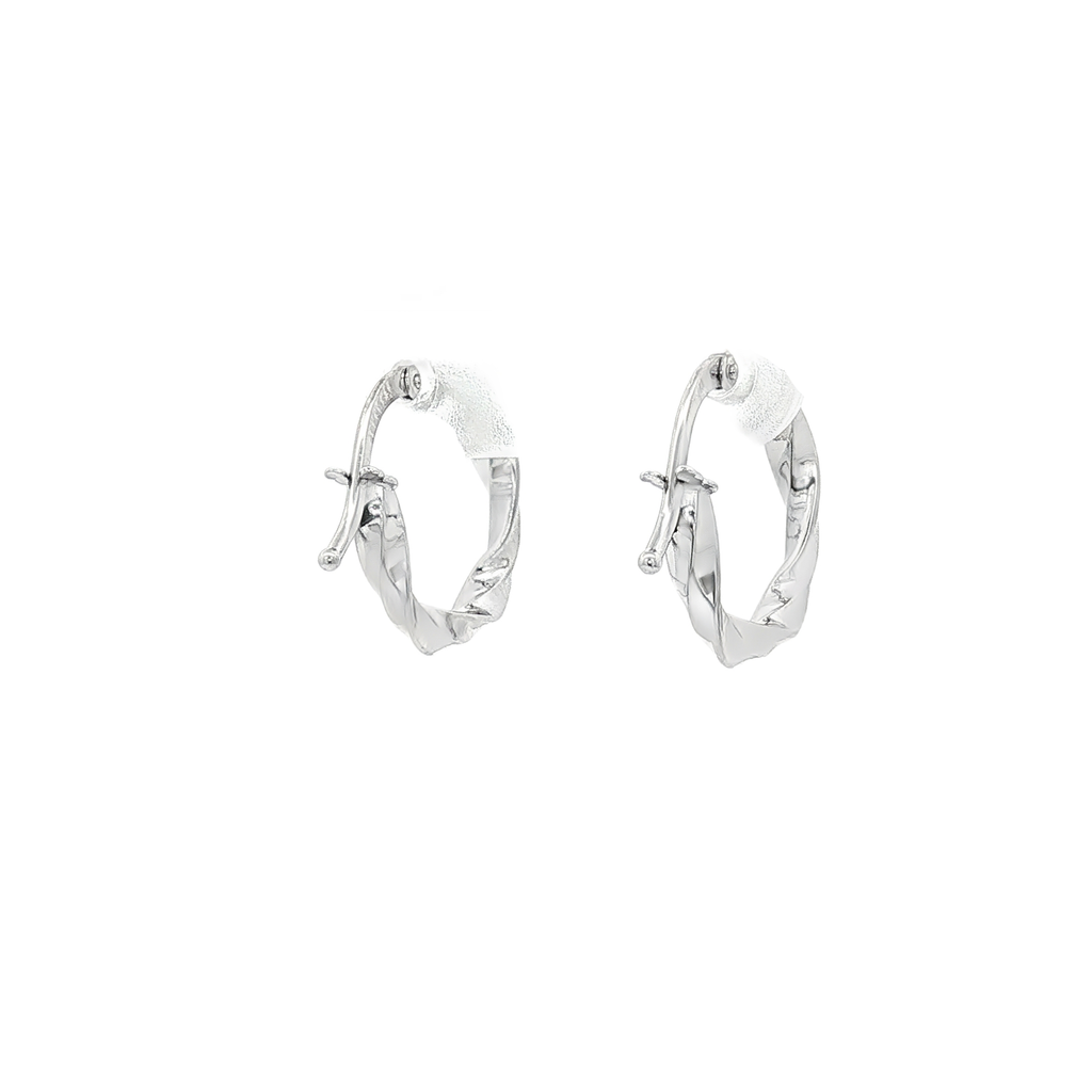 PENDIENTES ARO RIZADO ORO BLACO