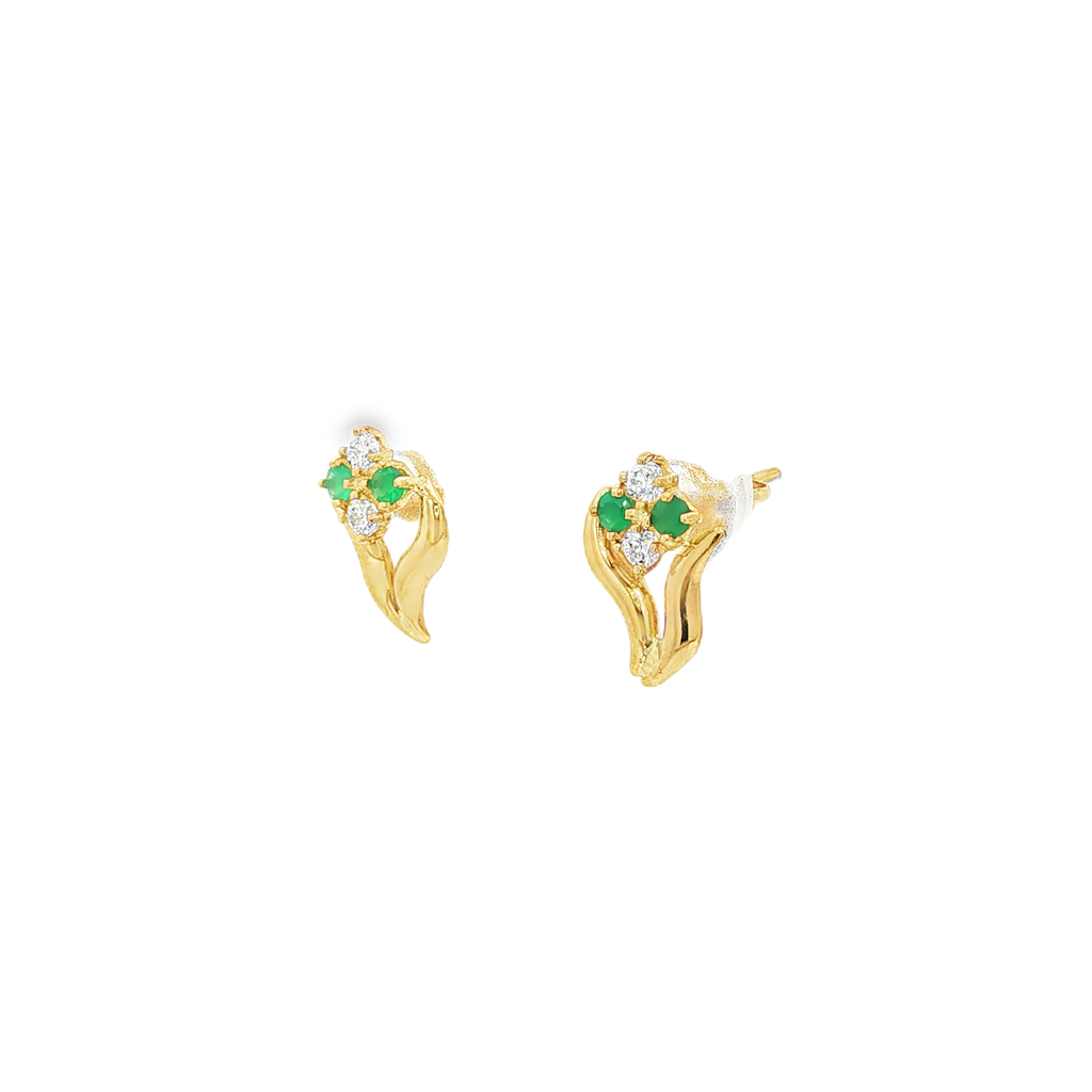PENDIENTES FLOR CON CIRCONITAS