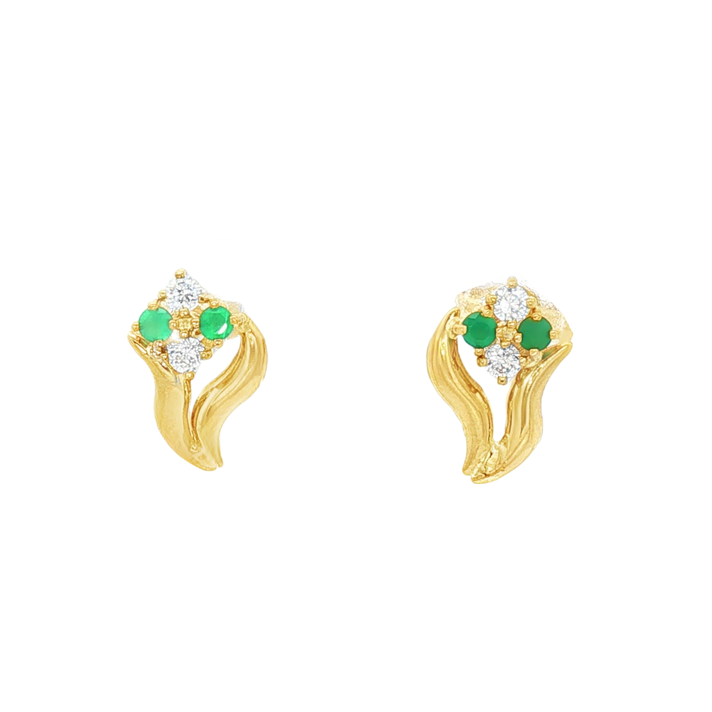 PENDIENTES FLOR CON CIRCONITAS