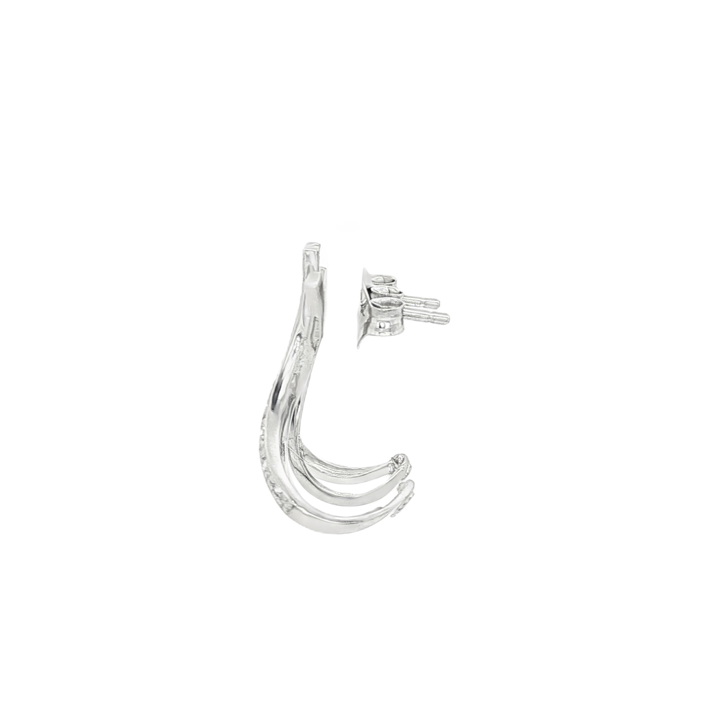 PENDIENTES DE ORO BLANCO CON CIRCONITAS