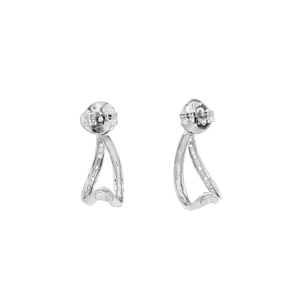 PENDIENTES DE ORO BLANCO CON CIRCONITAS