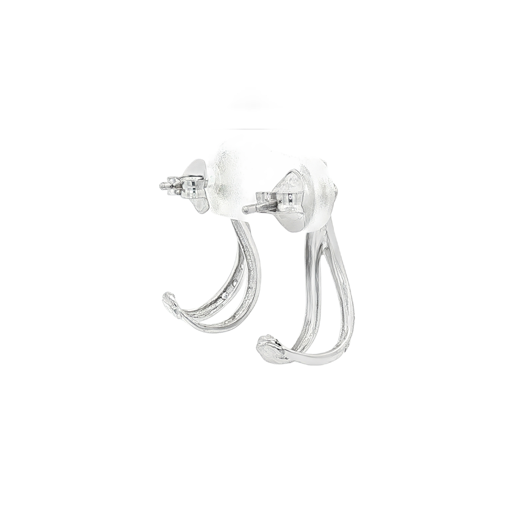 PENDIENTES DE ORO BLANCO CON CIRCONITAS