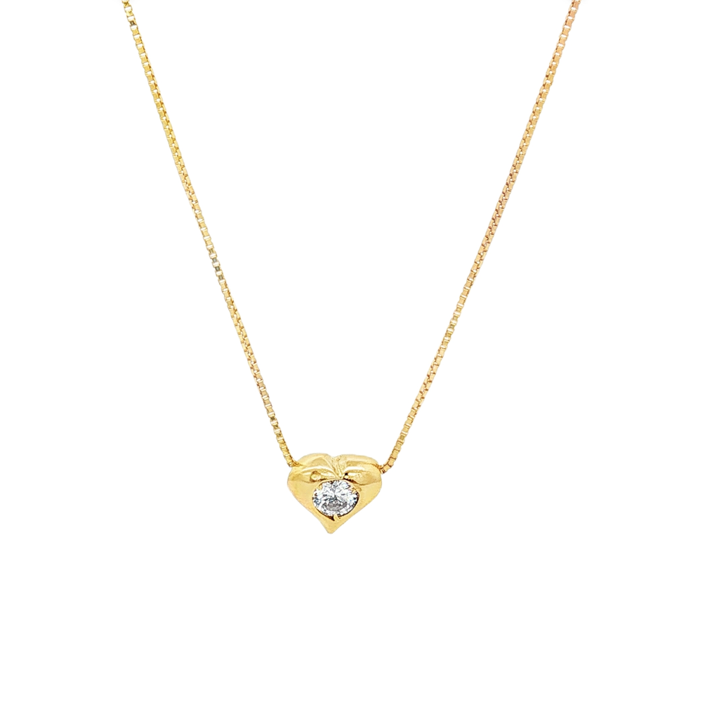 CADENA VENECIA + DIJE CORAZON CON CIRCONITA