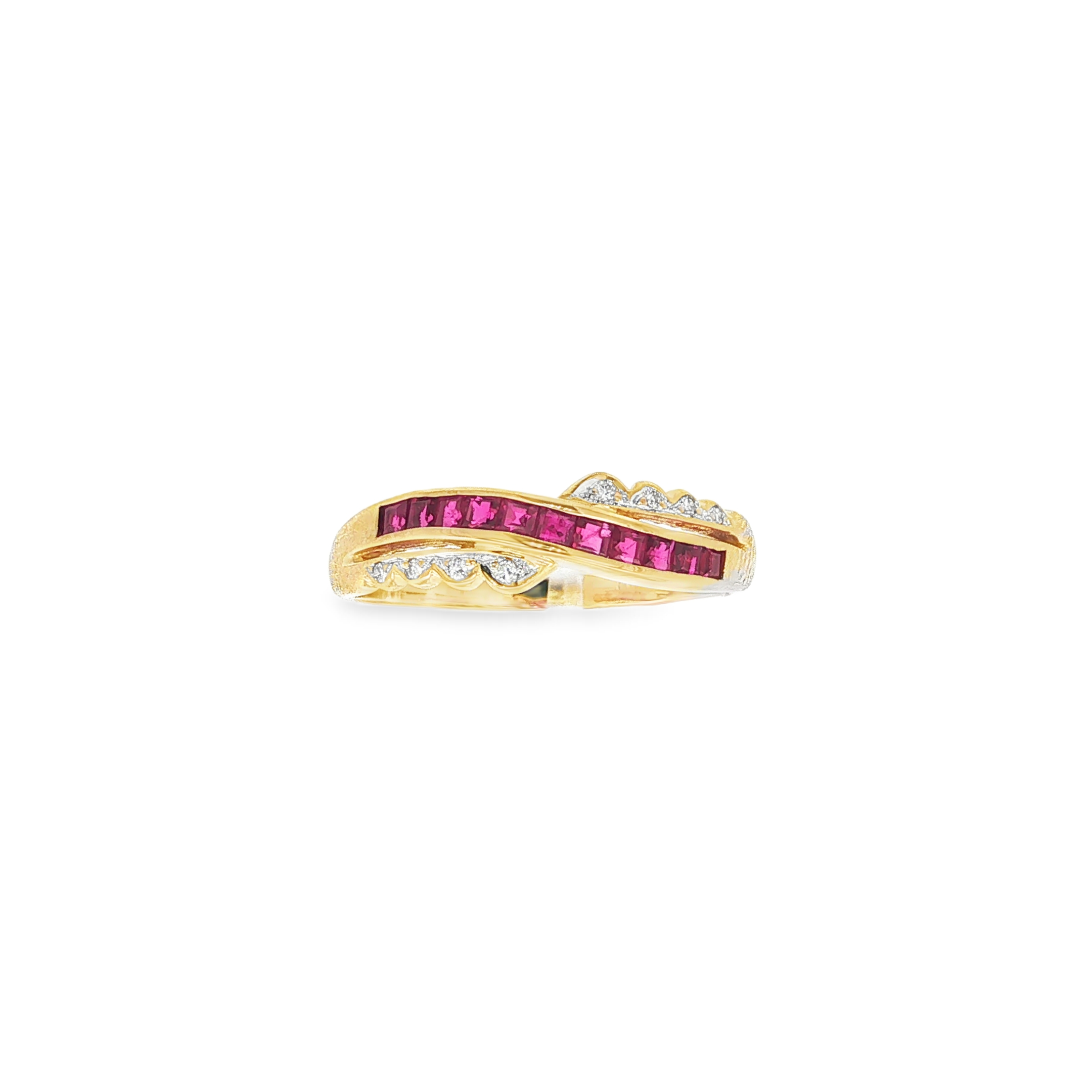 ANILLO CON DIAMANTES Y RUBIES
