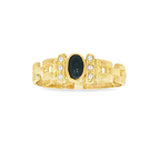 ANILLO CON ZAFIRO Y CIRCONITAS
