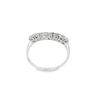 ANILLO MEDIA ALIANZA ORO BLANCO CON DIAMANTES