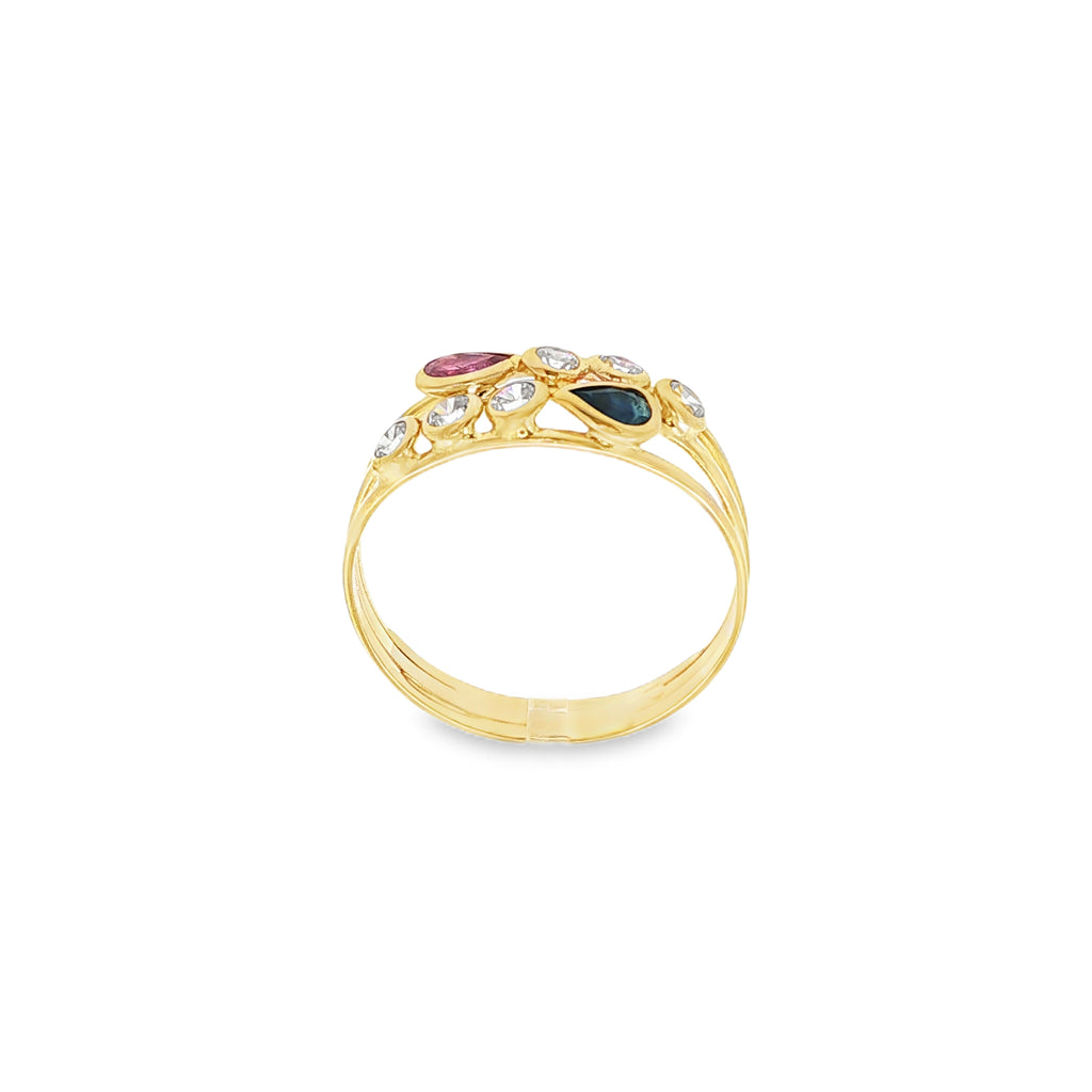 ANILLO TRIPLE CON CIRCONITAS