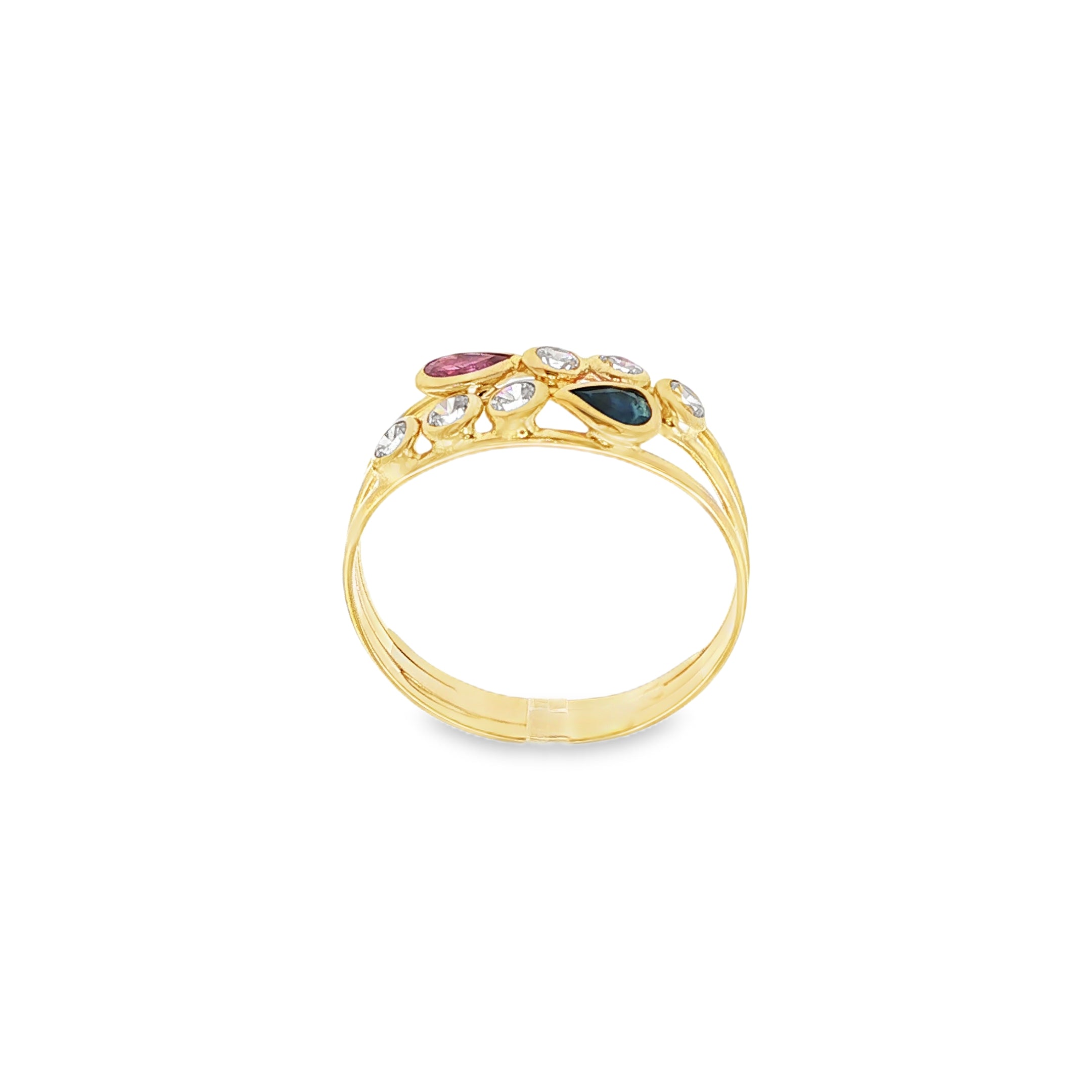 ANILLO TRIPLE CON CIRCONITAS