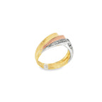 ANILLO TRICOLOR CON CIRCONITAS